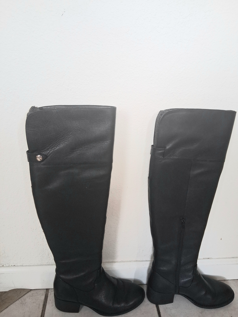 INC International Concepts Black Knee-High Heeled Boots
